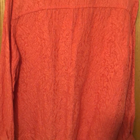 Chico's  orange jacket button down jacket/ top size  L/XL - Picture 7 of 9
